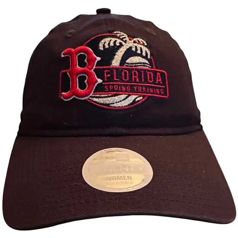 New Era Boston Red Sox Womens OSFM Trucker Hat Mesh Adjustable Black MLB